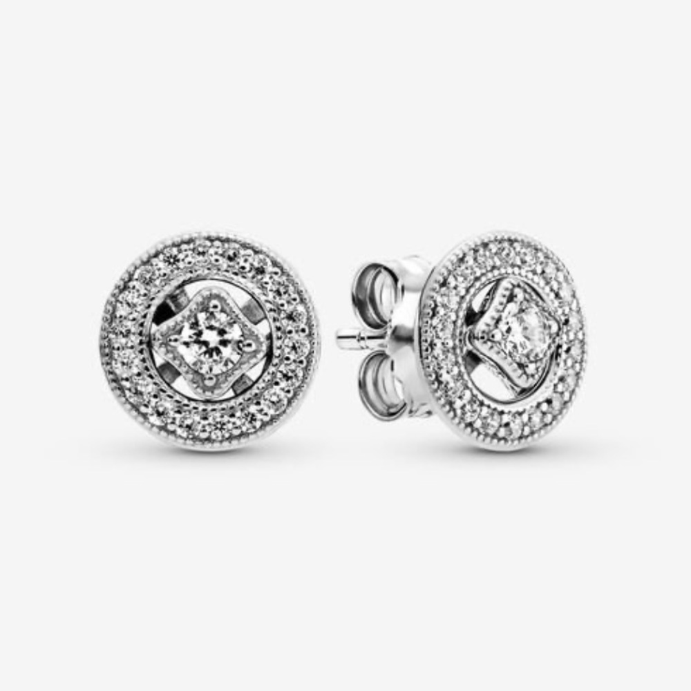 Pandora Vintage Circle Stud Earrings